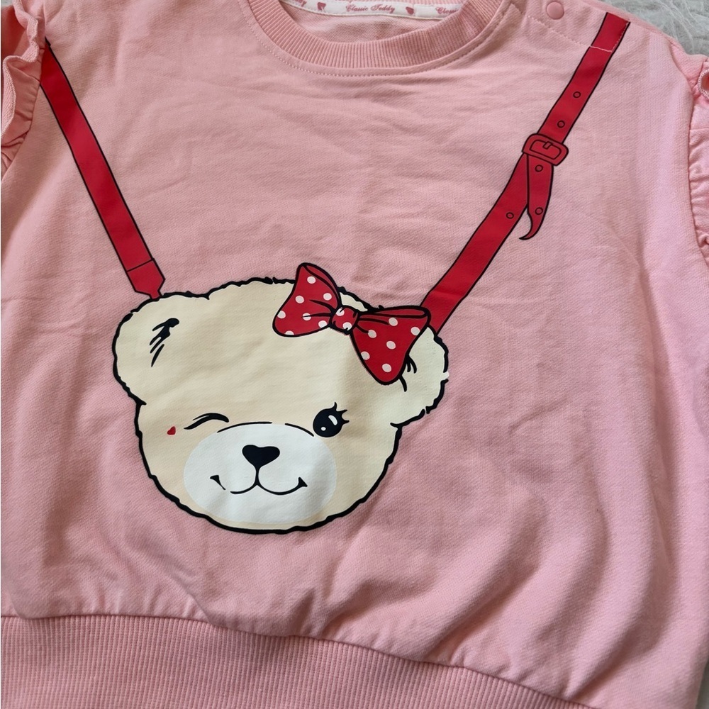 Pink Teddy Bear Sweatshirt - Picture 2 of 2